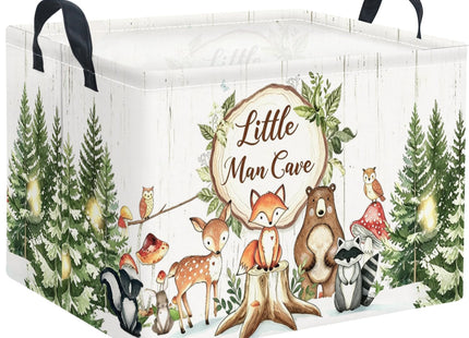 LATOGHIVE Rectangular Storage Basket, Woodland Animals