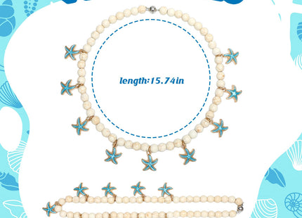 GliCraft 4 Pcs Magnetic Starfish Themed Curtain Tiebacks Ocean Coastal Pearl Bead Curtain Tiebacks Holders Boho Farmhouse Bedroom Decor Accessories for Home Office Hotel Living Room