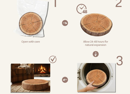Pretend Campfire Set for Kids with S'Mores Kit & Wood Log Pillow