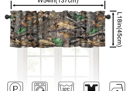 Yearn Jear Red Forest Valance Curtains Nature Scenery Art Valance for Bedroom, Kitchen, Bathroom, Living Room, Dining Room Windows 54X18 Inches