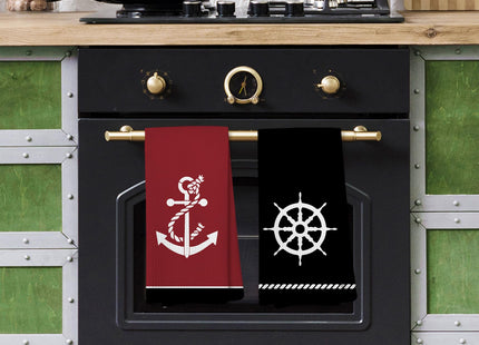 Liosei Nautical Bathroom Hand Towels - Nautical Gifts for Women Men Dish Hand Towels Decorations, Boat Coastal Beach Towel for Kitchen Bathroom Decor, 16 x 24Inch Set of 4