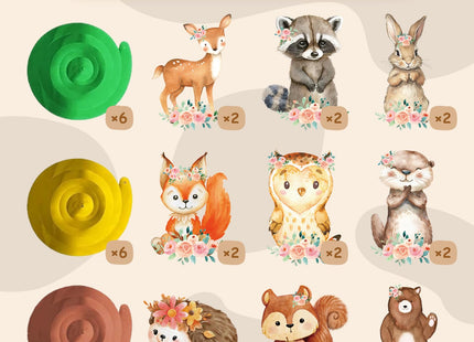 18pcs Woodland Animal Hanging Swirls Decorations Forest Woodland Animal Swirls Ceiling Streamers Decor for Forest Woodland Themed Birthday Party Deocr Supplies