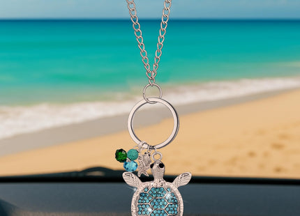 Misdary 1 Pcs Sea Turtle Rear View Mirror Accessories, Sea Turtle Gifts