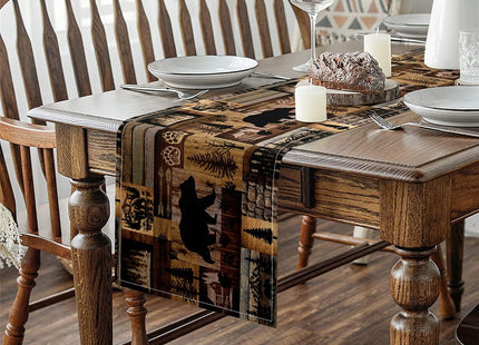 Bear Seasonal Cabin Table Runner 13" x 72 Kids