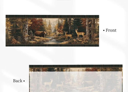 VeySlHio Woodland Deer Curtain Valance 54x18 Inches Window Treatment Rod Pocket Valance for Kitchen Bathroom Bedroom