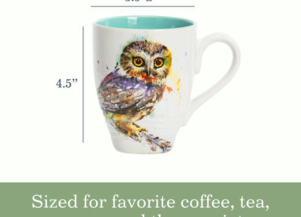 DEMDACO Stoneware Watercolor Owl on a Branch Mug by Dean Crouser