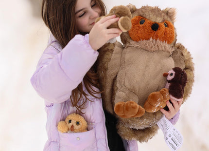 Tezituor Big Owl Stuffed Animal Family, 20" Stuffed Owl Plush with Babies
