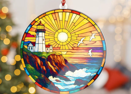 Lighthouse Ornaments for Christmas Tree, Christmas Ornaments 2026, Acrylic Lighthouse Decor for Office, Room, Home, Holiday Present Ideas, Ideas for Men and Women