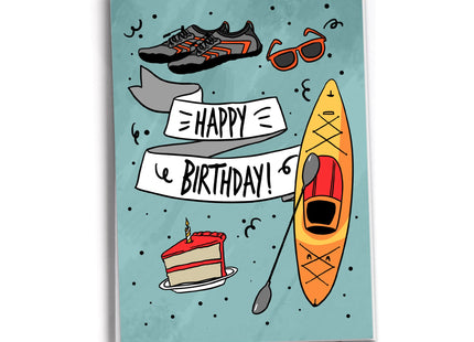 Sole Inspired Happy Birthday Adventure Lover | Kayak and Lake Lover Card | Water and Lake Life Card