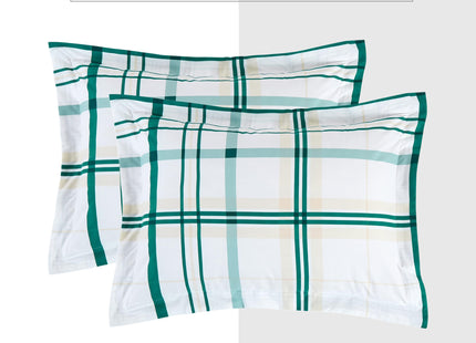 Elegant Comfort Silky Soft 8-Piece Plaid Lodge Bed-in-a-Bag Comforter Set, Includes 4pc Smart Sheet Set, Comforter, Decorative Pillow, Matching Pillowcases and Shams - Twin/Twin XL, Emerald Green