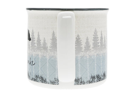 Pavilion Gift Company - Bearly Awake - 17 Oz Coffee Mug Tea Cup Woodland Hiking Camping Bear Cabin Woods Lodge Gift Outdoorsy Present