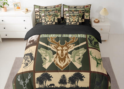 Erosebridal 7-Pieces Fishing and Hunting Bedding Set Twin Size