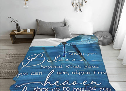 Blue Dragonfly Blanket Dragonfly Decor Throw Blanket Gifts for Girls Boys Dragonfly Lover Couch Bedding Super Warm Soft Plush Lightweight Fleece Flannel Blanket for Kids Adults Men Women 60"X50"