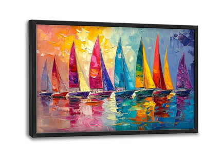 Trulave Large Beach Sailboat Canvas Wall Art for Living Room 36''x24''