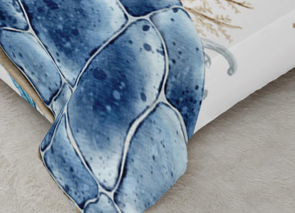 QOOMO Coastal Beach Themed Comforter Set for Boys Girls Kids Sea Turtle Ocean Life Full Size Bedding Set Super Soft Quilt with 1 Comforter and 2 Pillowcases Lightweight Microfiber for All Seasons