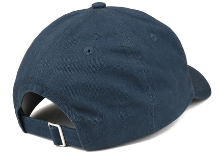 Trendy Apparel Shop Maine State Map Embroidered Low Profile Soft Cotton Brushed Baseball Cap - Navy