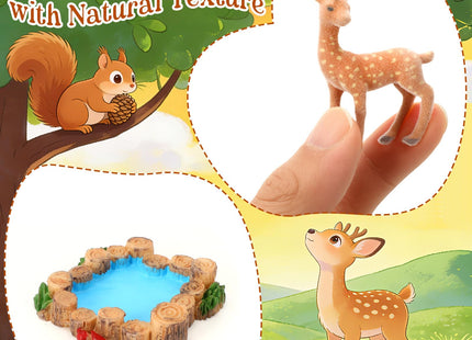 JULEASEL Little Pocket Deer Mini Deer Gift Collectible Travel Buddy