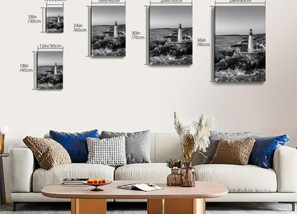 Borsxtzy Black And White Maine Photo Decor United States USA Art Poster