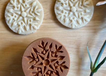 Fun Food Tools, Wood Cookie Stamp, 2.5 Inch (Snowflake CS-017)