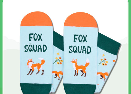 HAPPYPOP Fox Gifts for Women Men - Crazy Animal Fox Squad Crew Socks