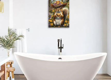 Squirrel Wall Art Western Squirrel Pictures Wall Decor Painting 16"X12"