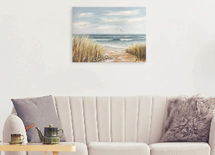summer melody Abstract Coastal Beach Canvas Wall Art 24x18Inch