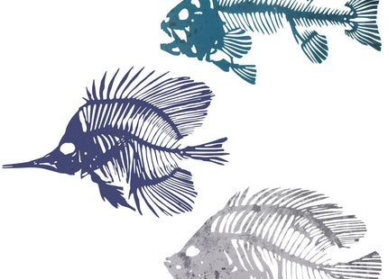 Zhengmy 3 Pcs Metal Fish Wall Art, Fishing Wall Decor, Various Color