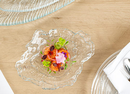 Restaurantware Clear Glass Seashell Serving Plates, 8 3/4 In Wide, 1 Ct