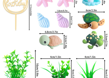 Turtle Cake Topper Turtle Birthday Decorations Sea Turtle Party Decorations
