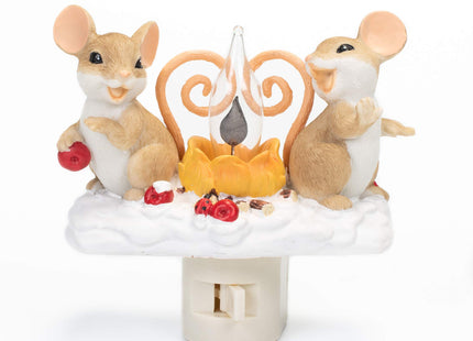 Campfire Friendly Mice 5 inch Swivel Base Plug-in Flickering Nightlight