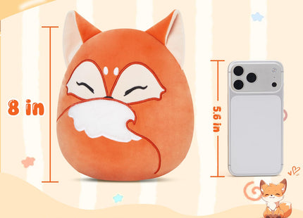 Glow Guards 8in Red Fox Plush Cute Fox Stuffed Animal Fox Plushies Pillow Soft Plushie Toy Birthday Gift for Kids Boys Girls