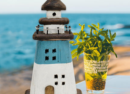 Wooden Lighthouse Decor Nautical Tabletop Centerpiece Decorative Lighthouse