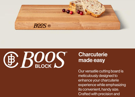 John Boos R-Board Series Rectangular Wooden Maple Cutting Board 18”x12”