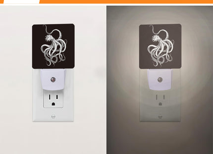Octopus Dusk to Dawn Night Light, Auto Sensor Lamp Home Indoor Stairway Kitchen Corridor, Night Lights Plug into Wall Decor, Boys Girls Women Men Room Gifts