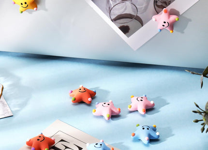 rhinocats 20pcs Fridge Magnets, Locker Decor, Cute Starfish Decorative Magnets for Refrigerator Whiteboard Home Office
