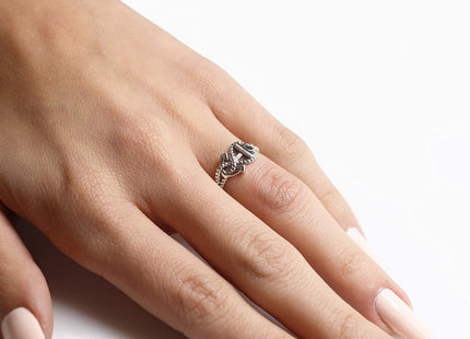 CloseoutWarehouse 925 Sterling Silver Anchor of Hope Ring (Comes in Colors)