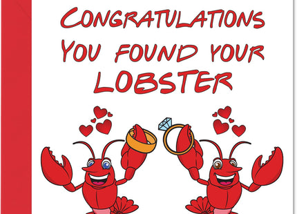 Stuff4 Engagement Cards for Couples, You Found Your Lobster