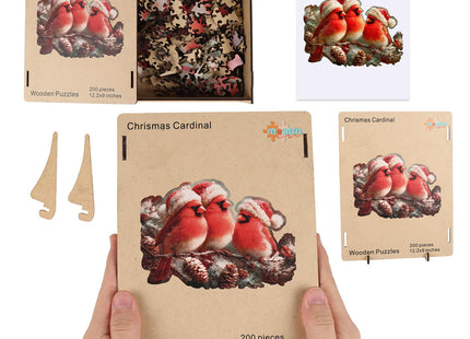 MEATRN Christmas Cardinal Wood Puzzles Adult, 199Pcs
