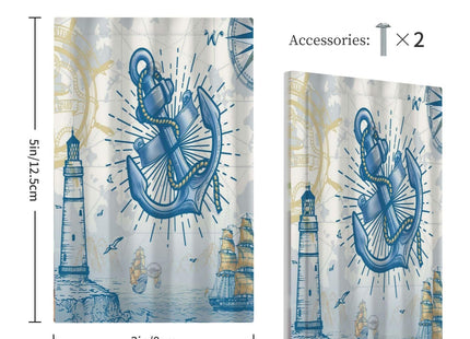 Spshian Nautical Ocean Sailboat Lighthouse Anchor 1 Gang Light Switch Covers No Device Wall Plate Decorative Blank Switchplate Electrical Faceplate for Kitchen Bathroom Bedroom Decor