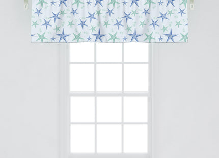 Ambesonne Navy Blue Window Valance, Sailboat Vertical Stripe Pattern Anchor Fishes Gulls Paint Effect Nautical Theme, Curtain Valance for Kitchen Bedroom Decor with Rod Pocket, 54" X 18", Blue White