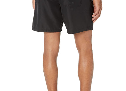 Amazon Essentials Men's Swim Trunks with Mesh Lining, Pockets, Drawstring Closure, Black, Medium