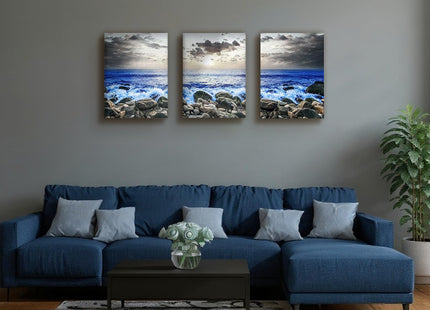 SERIMINO Coastal Beach Wall Decor, Ocean Landscape Canvas Prints Office