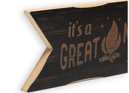 Great Night for a Campfire Arrow Wood Wall Decor
