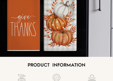 maiiooliwe Pumpkin Fall Kitchen Towels Decorative Set of 4