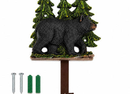Comfy Hour 8 Inch Bear Wall Hook, Black Bear Wall Decor