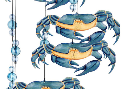 Sunset Vista Designs Kathy Hatch Great Outdoors Land and Sea Collection 18" Garden Wind Chime - Blue Crab