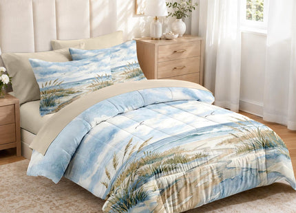 Zzzboro Full Size Comforter Set with Sheets, 7 Pieces Beach Coastal Bedding