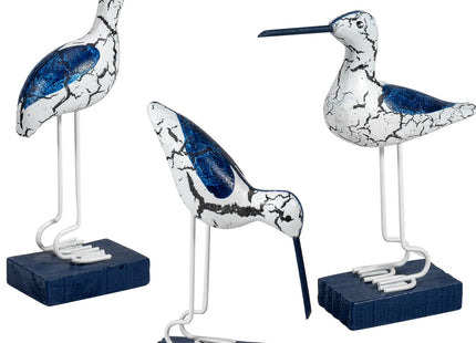 EVINIS 3Pcs Wooden Coastal Decor, Bird Figurines Nautical Decor for Home,Table,Balcony,Garden, Beach Outdoor Decor