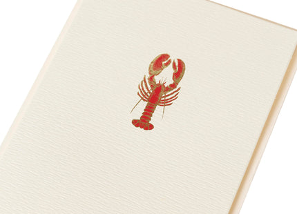 Graphique Lobster Cards, Pack of 10 Cards with Envelopes, All Occasion Greetings, Blank Inside, Gold Foil Embossing, La Petite Press Collection Boxed Set, 3.25" x 4.75"