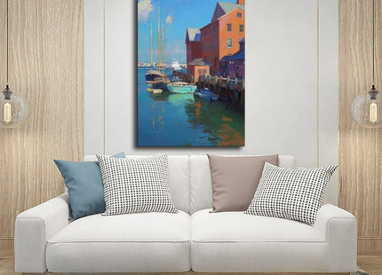 BGFgdDG Portland, Maine Tourist Attractions, New England Poster Bedroom Decor Sports Landscape Office Room Decor Gift Style:Frame 12x18inch